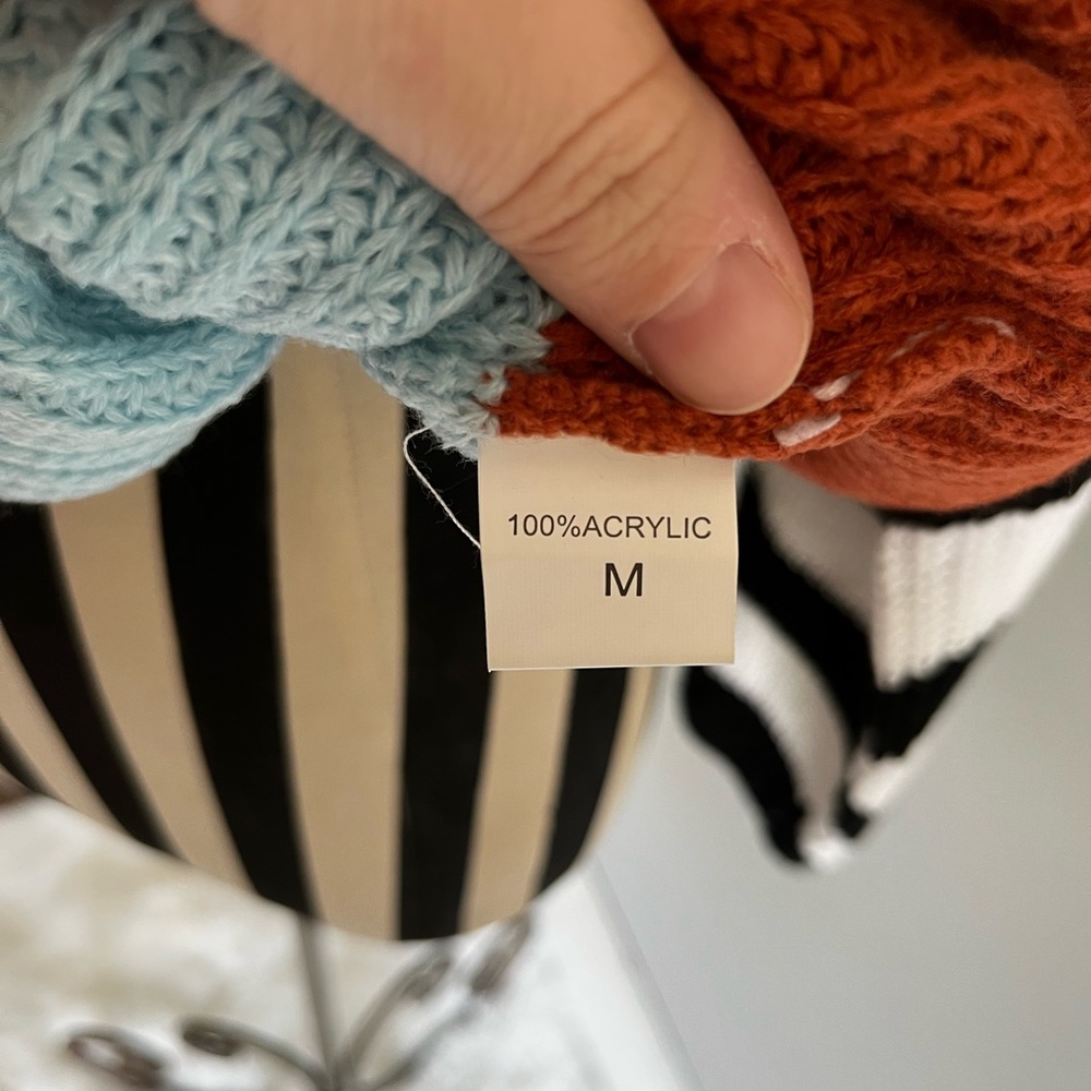 Adele B Color Block Sweater With Striped Sleeves … - image 6